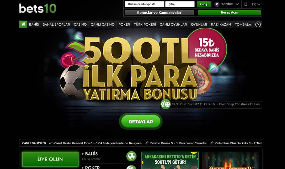 Bets10 Bahis Seçenekleri